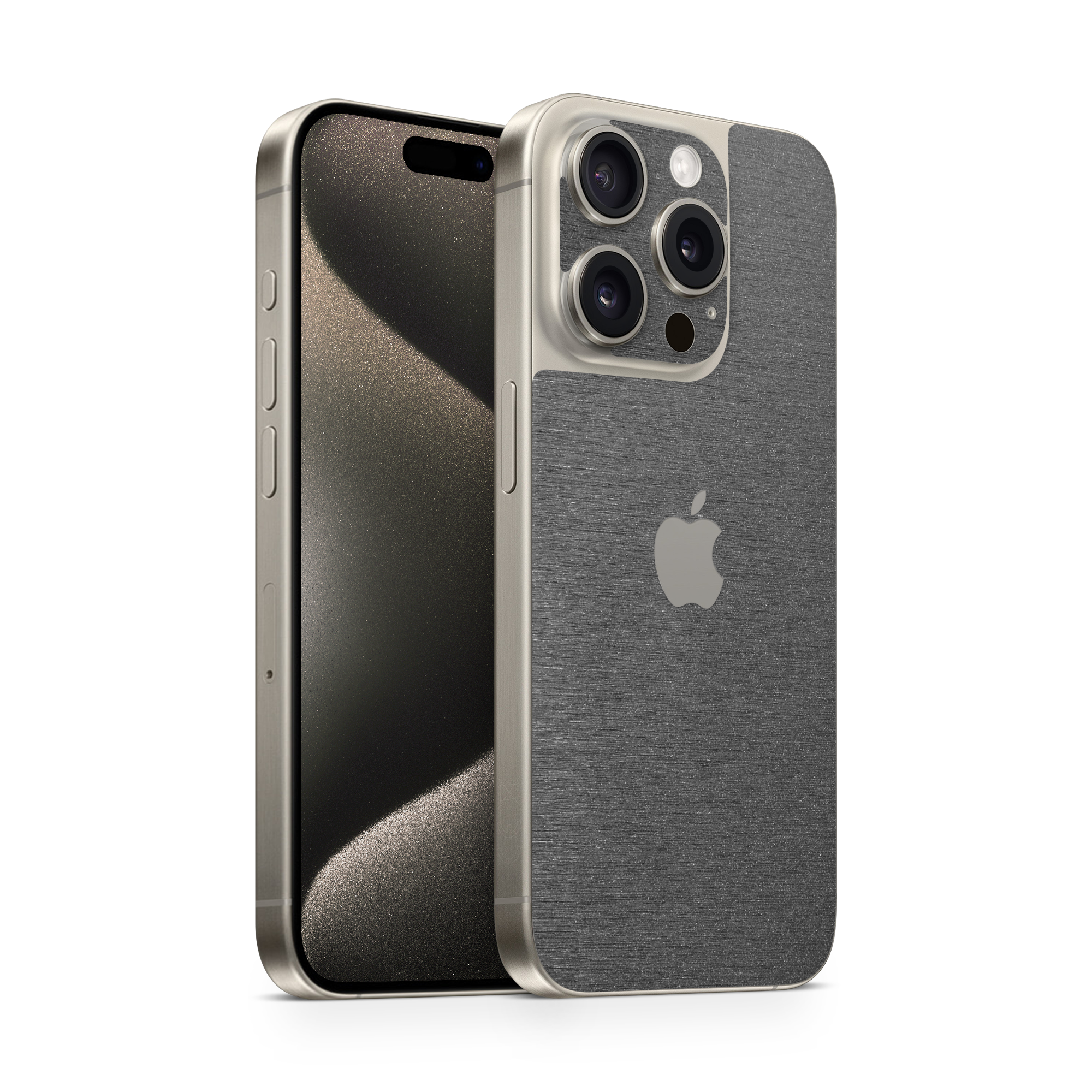 Apple Iphone 15 Professional Max Essentials Brushed Black Skin Wrap Cover