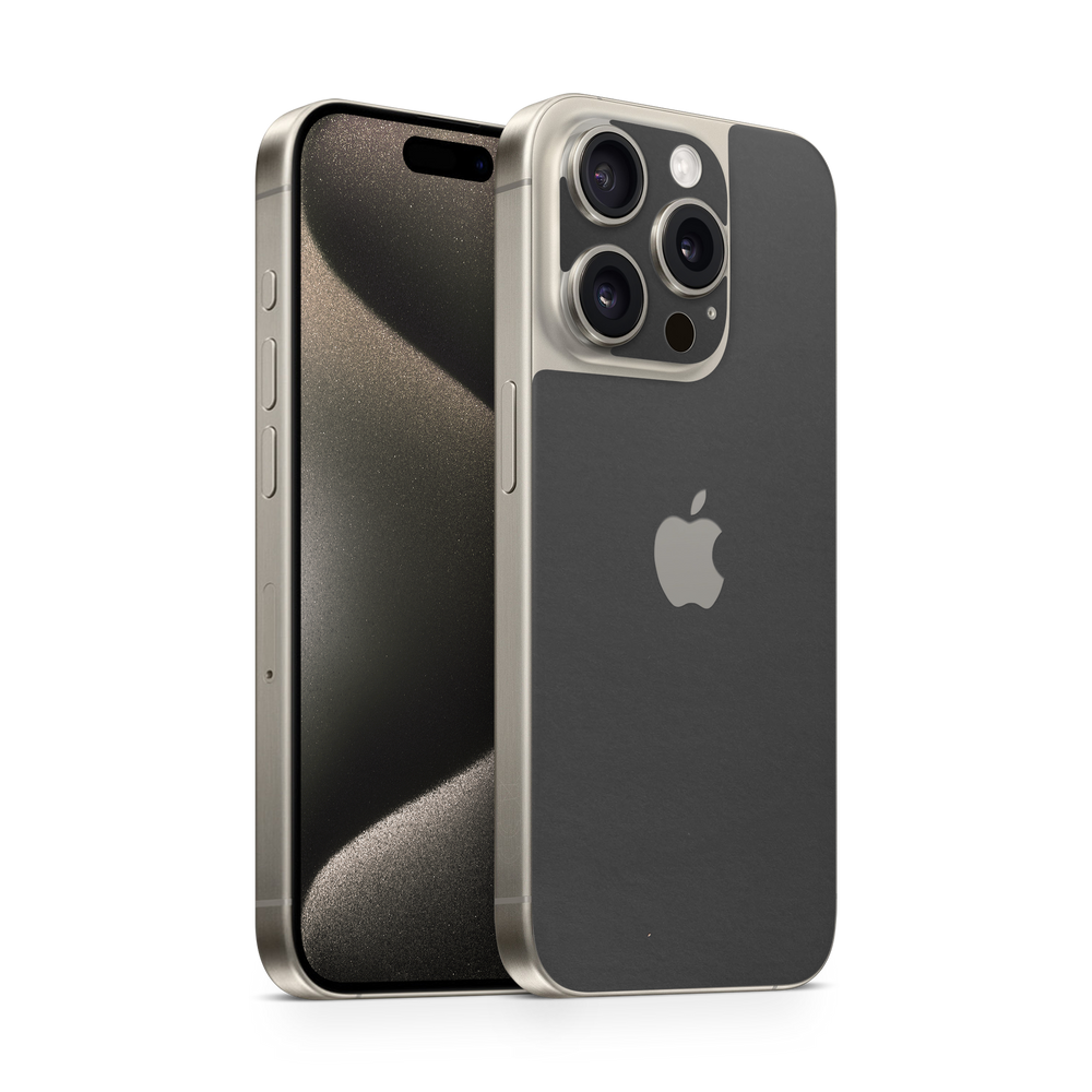 Apple Iphone 15 Professional Max Essentials Matte Black Skin Wrap Cover