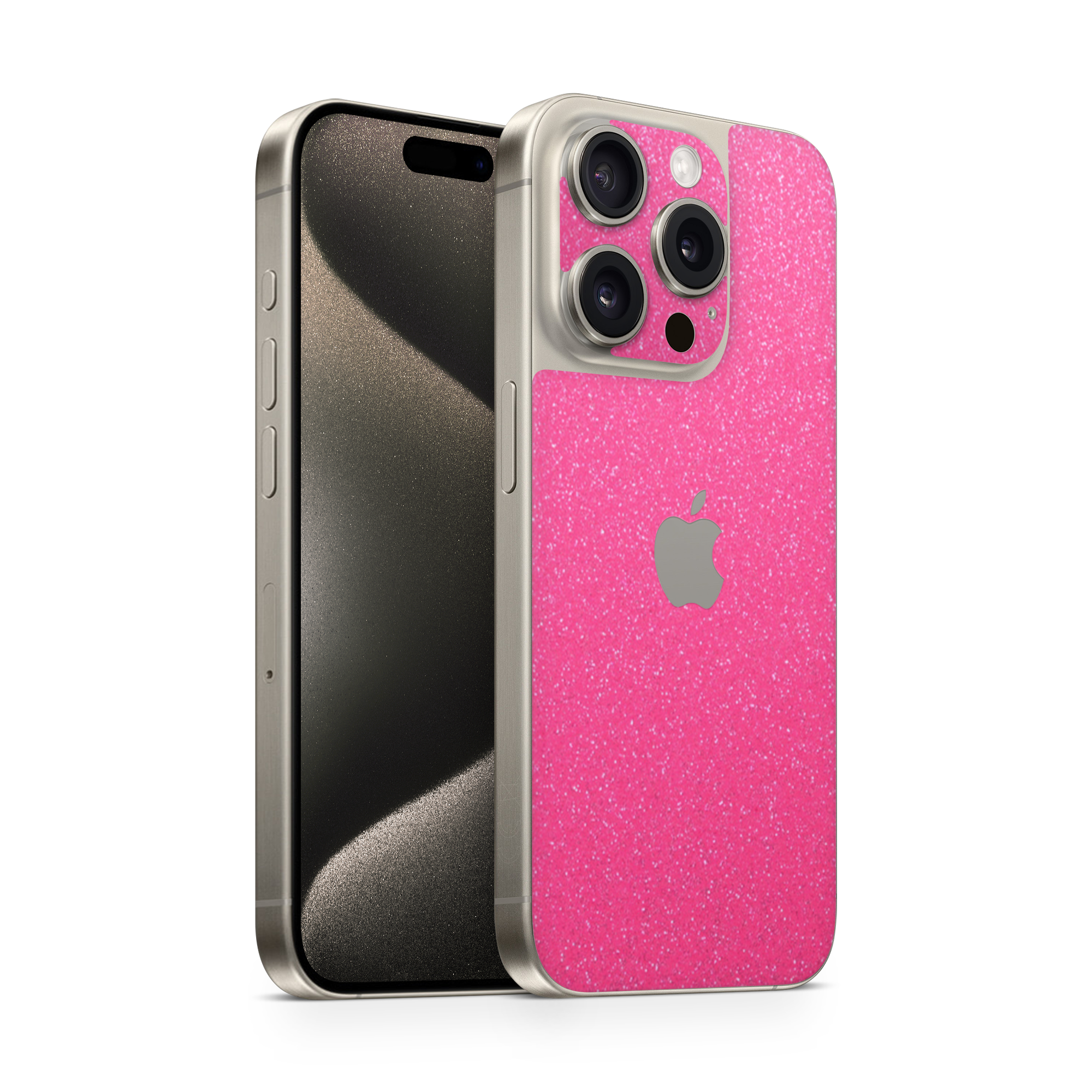 Apple Iphone 15 Professional Max Essentials Pink Glitterbomb Skin Wrap Cover