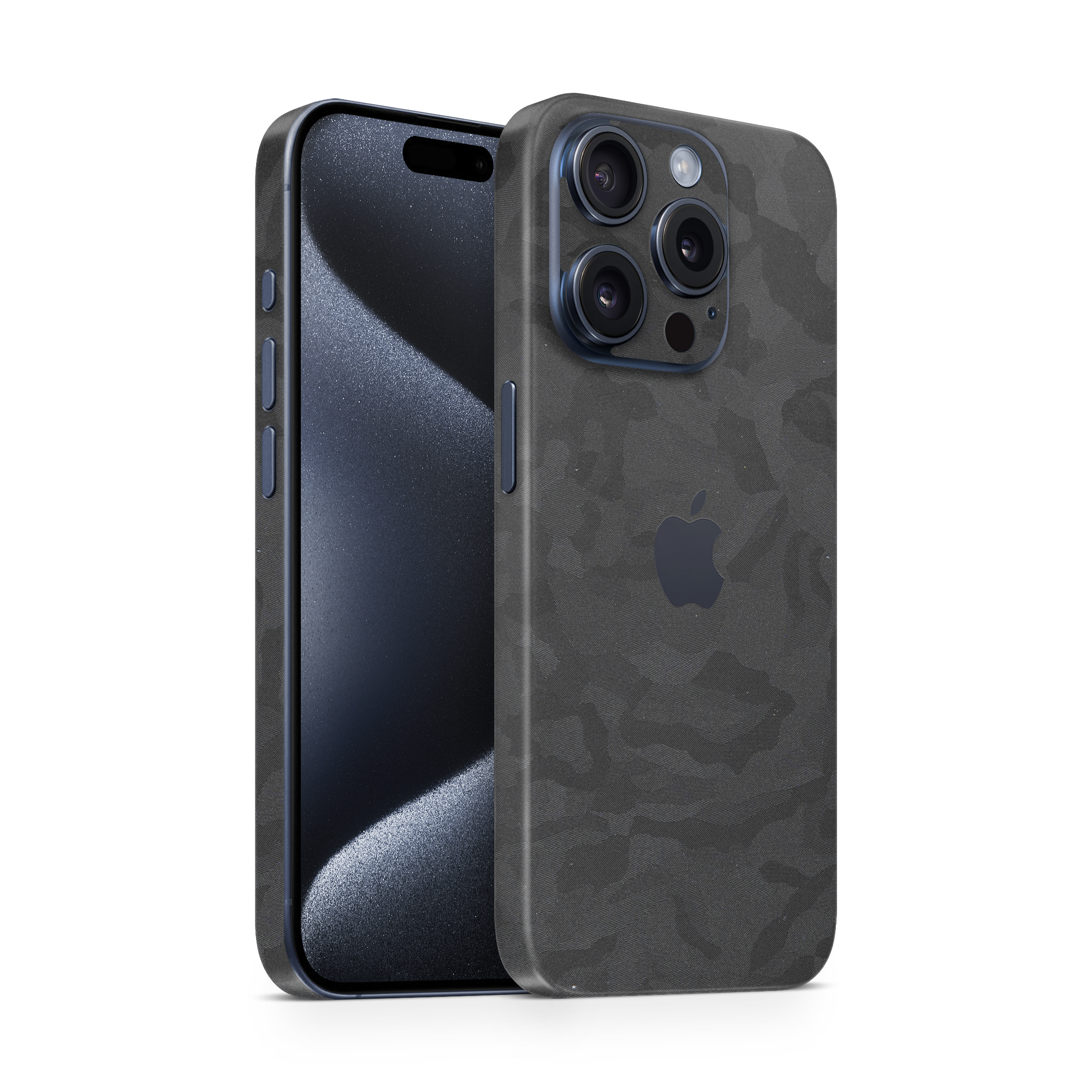 Apple Iphone 15 Professional Max Professional Black Camo Skin Wrap Cover