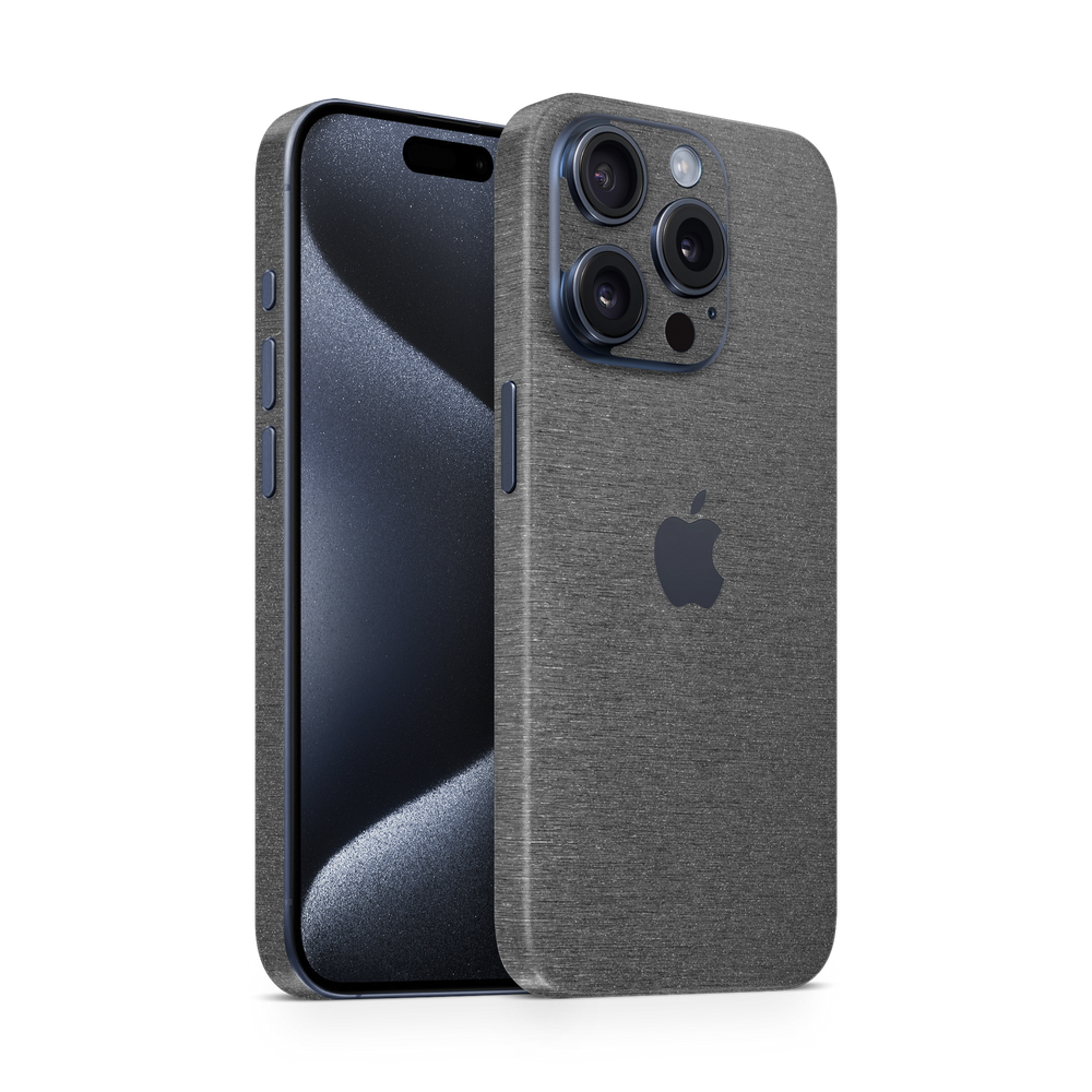 Apple Iphone 15 Professional Max Professional Brushed Black Skin Wrap Cover