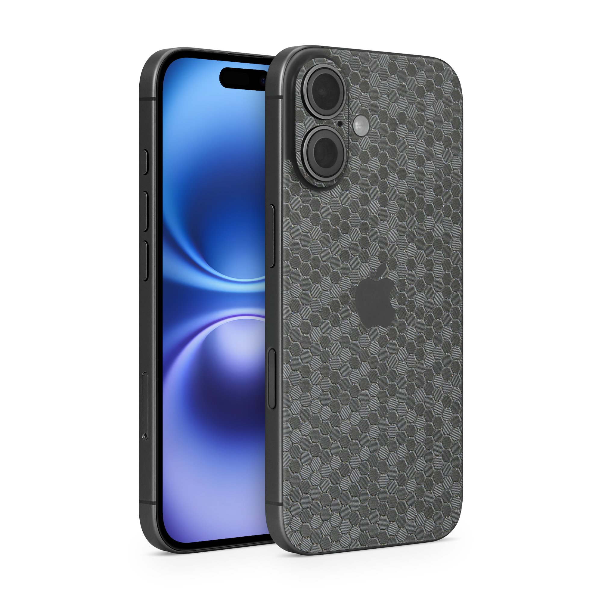 Apple Iphone 16 Plus Essentials Black Honeycomb Skin Wrap Cover