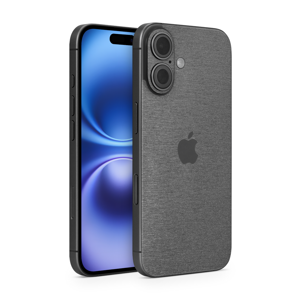 Apple Iphone 16 Plus Essentials Brushed Black Skin Wrap Cover