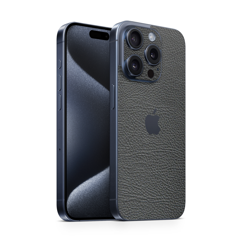 Apple Iphone 16 Professional Essentials Black Leather Skin Wrap Cover