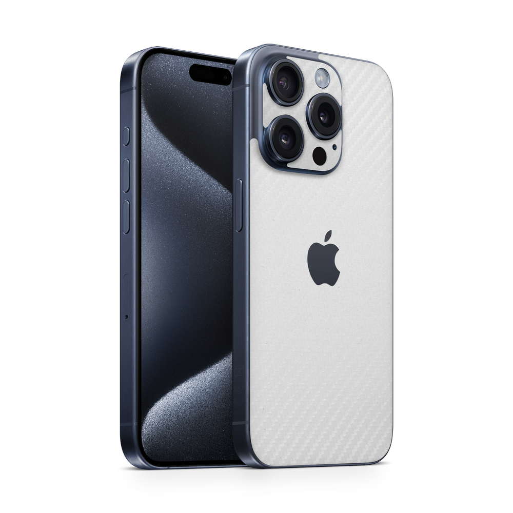 Apple Iphone 16 Professional Essentials White Carbon Fiber Skin Wrap Cover