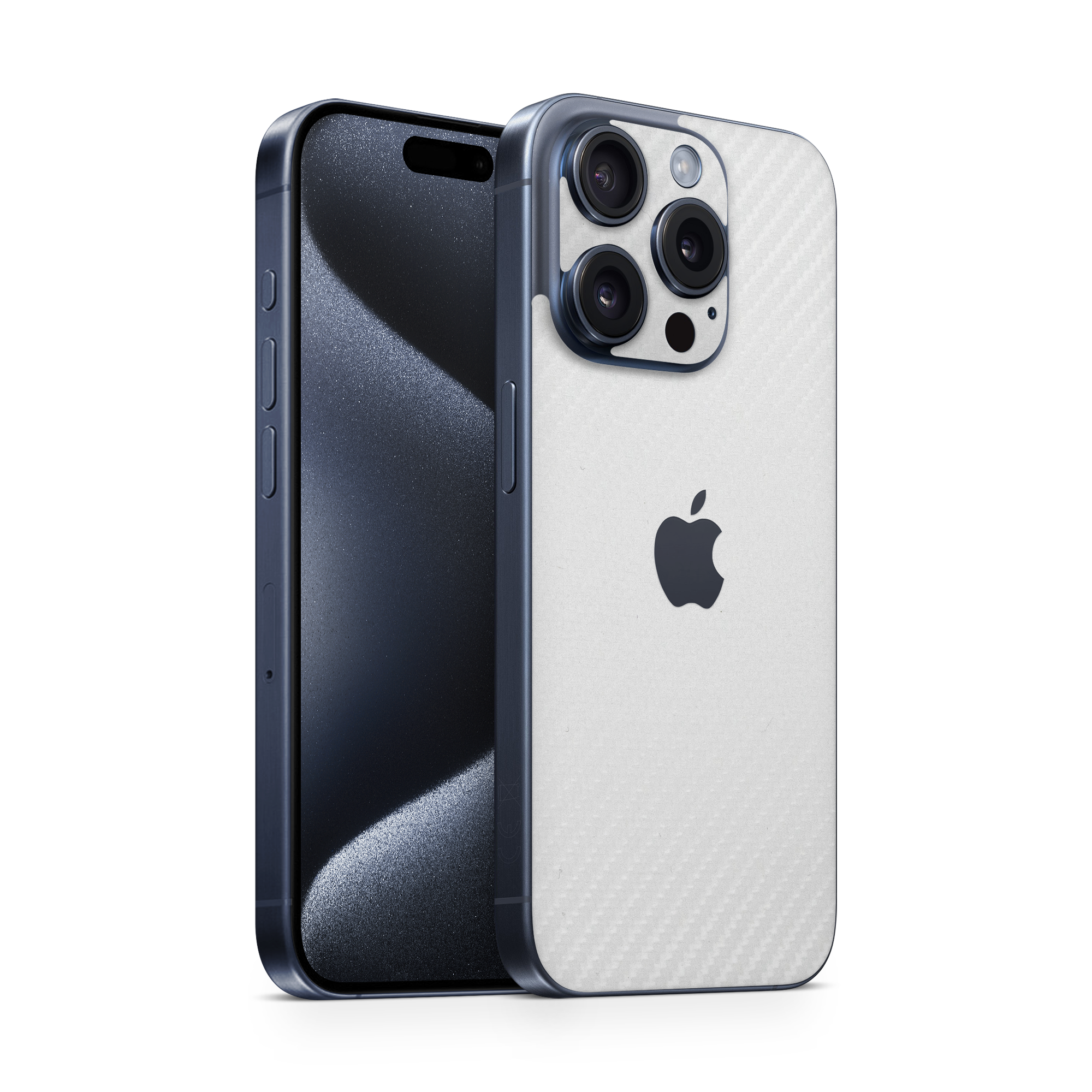 Apple Iphone 16 Professional Essentials White Carbon Fiber Skin Wrap Cover
