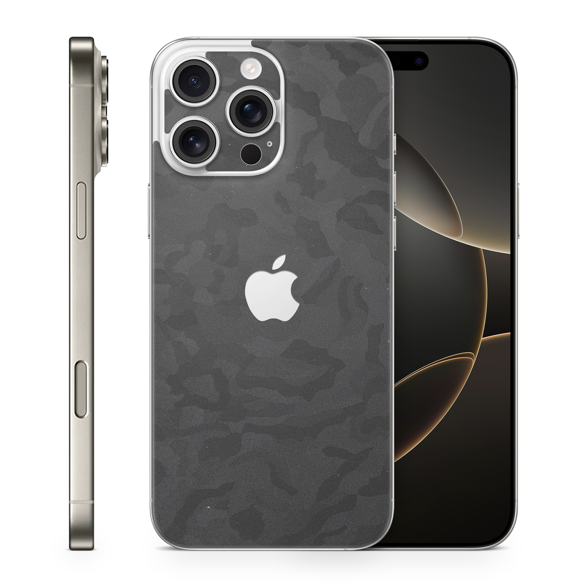 Apple Iphone 16 Professional Max Essentials Black Camo Skin Wrap Cover