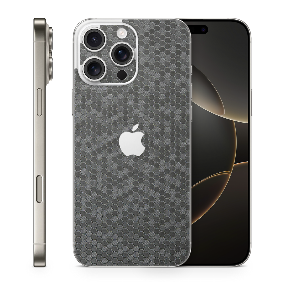Apple Iphone 16 Professional Max Essentials Black Honeycomb Skin Wrap Cover