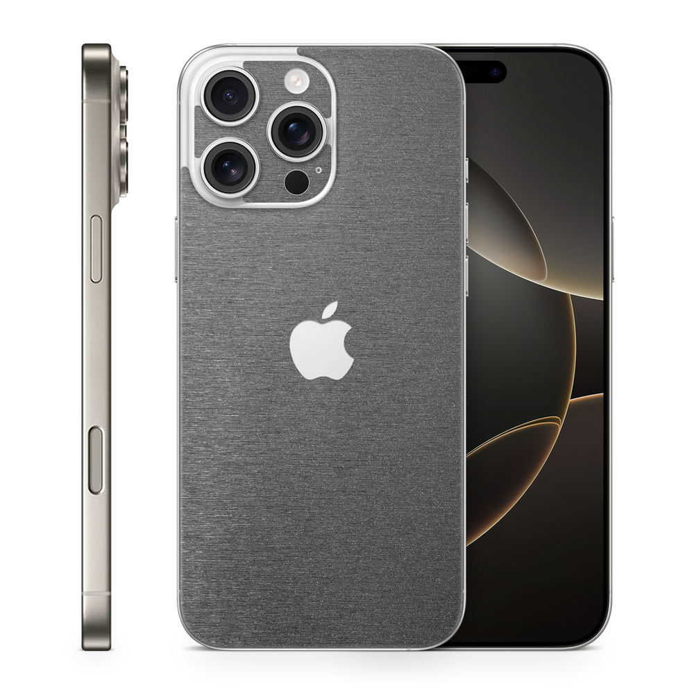 Apple Iphone 16 Professional Max Essentials Brushed Black Skin Wrap Cover