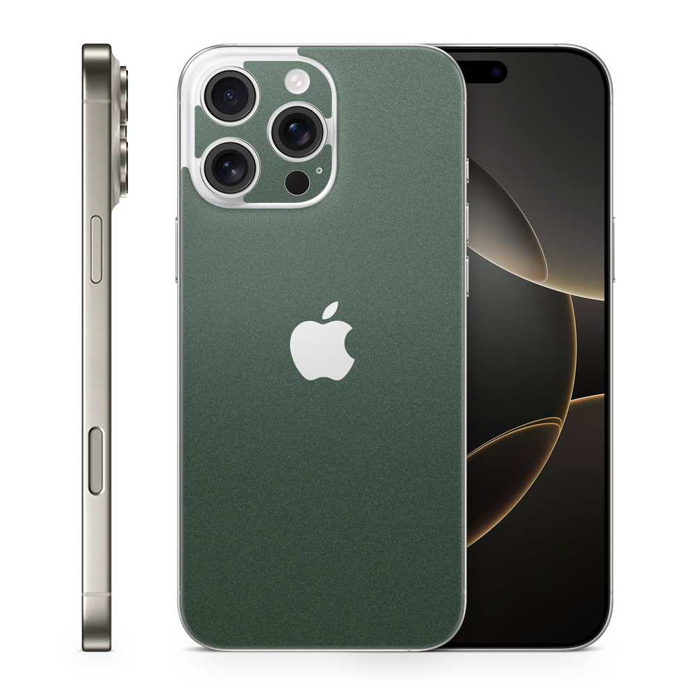 Apple iPhone 16 Pro Max Essentials Matte Green Metallic Skin Wrap Cover