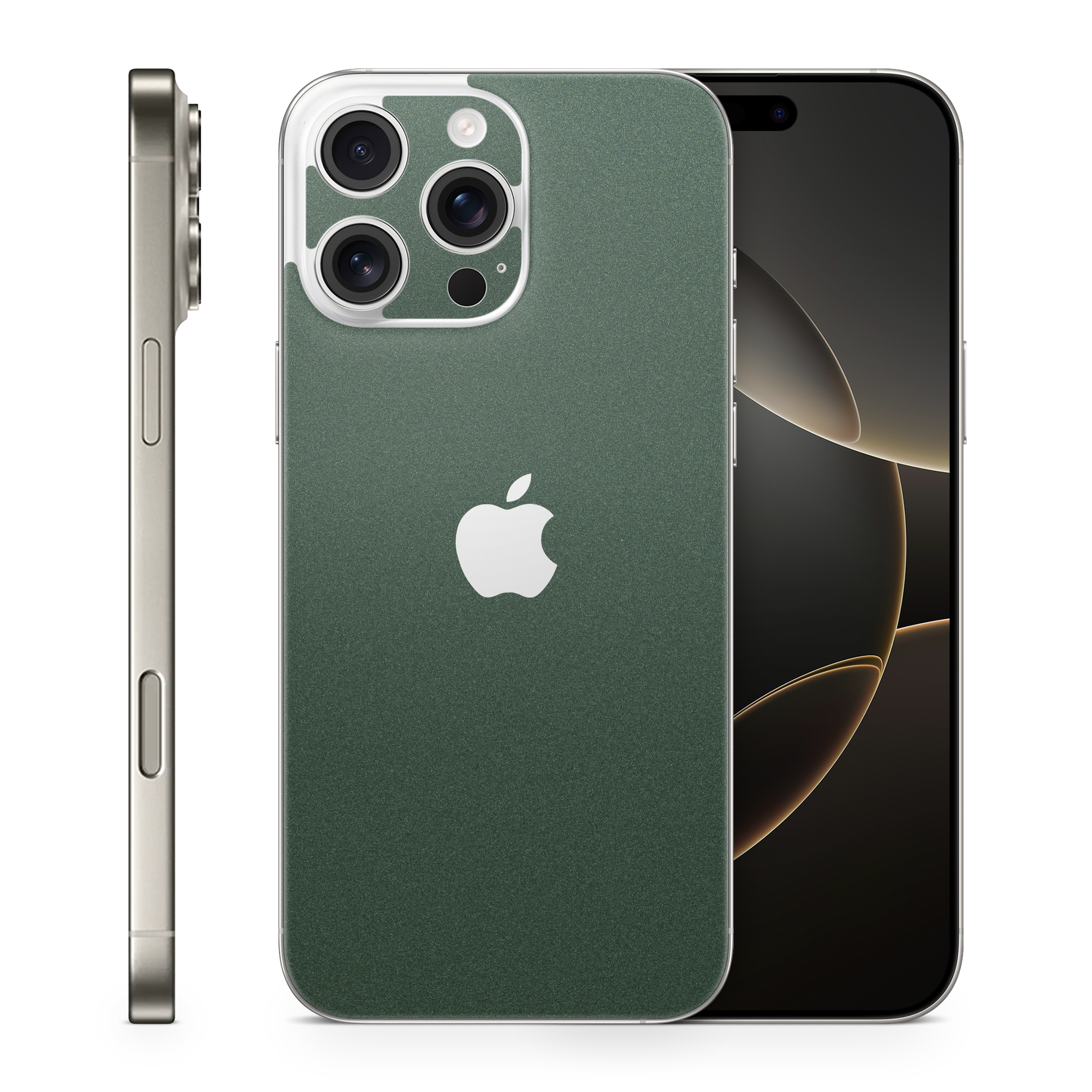 Apple iPhone 16 Pro Max Essentials Matte Green Metallic Skin Wrap Cover