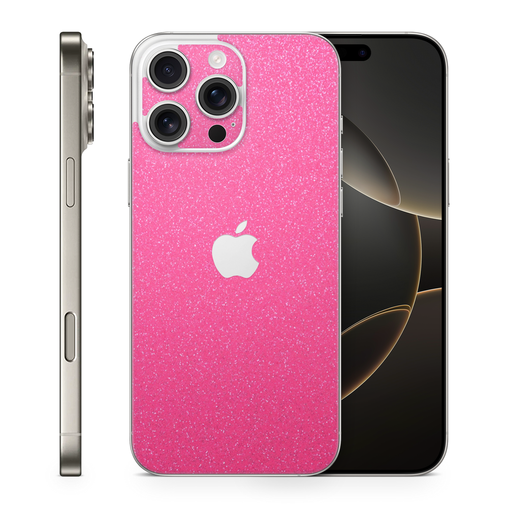 Apple Iphone 16 Professional Max Essentials Pink Glitterbomb Skin Wrap Cover
