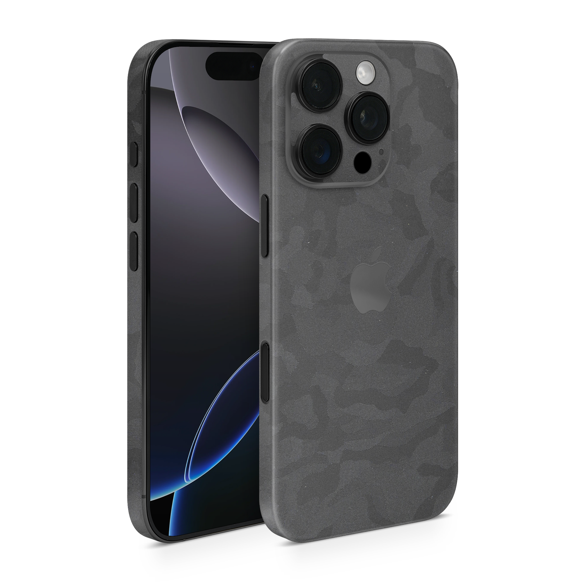 Apple Iphone 16 Professional Pro Black Camo Skin Wrap Cover