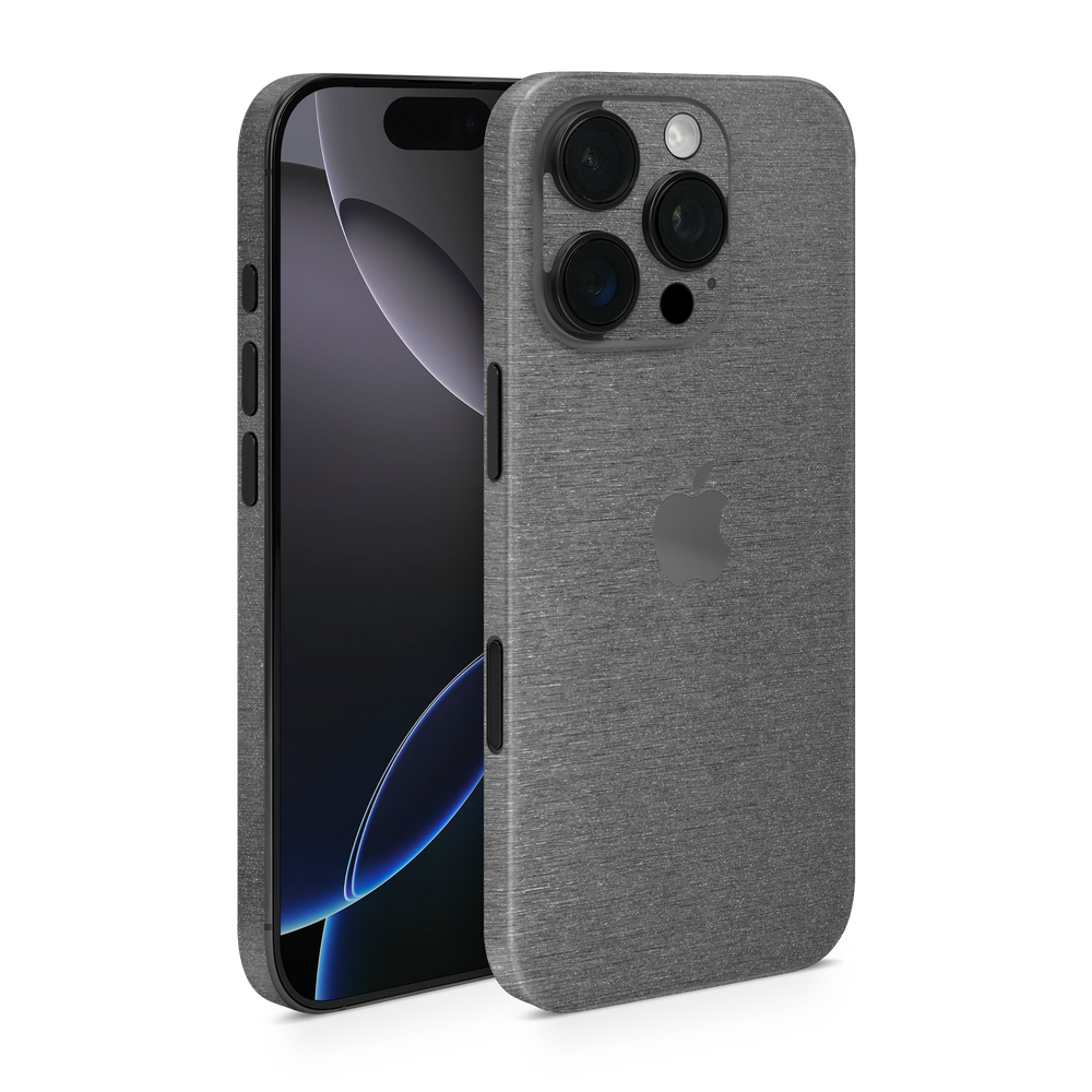Apple Iphone 16 Professional Pro Brushed Black Skin Wrap Cover