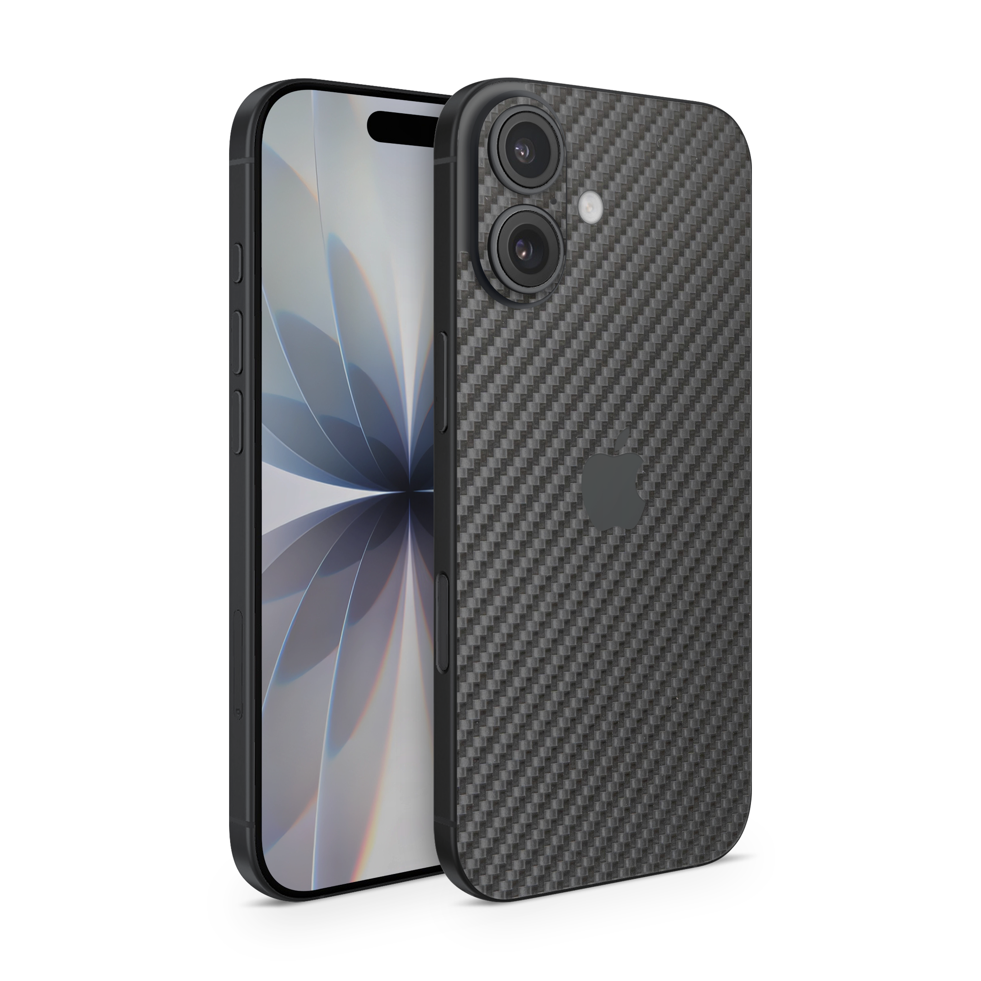 Apple Iphone 17 Base Essentials Black Carbon Fiber Skin Wrap Cover