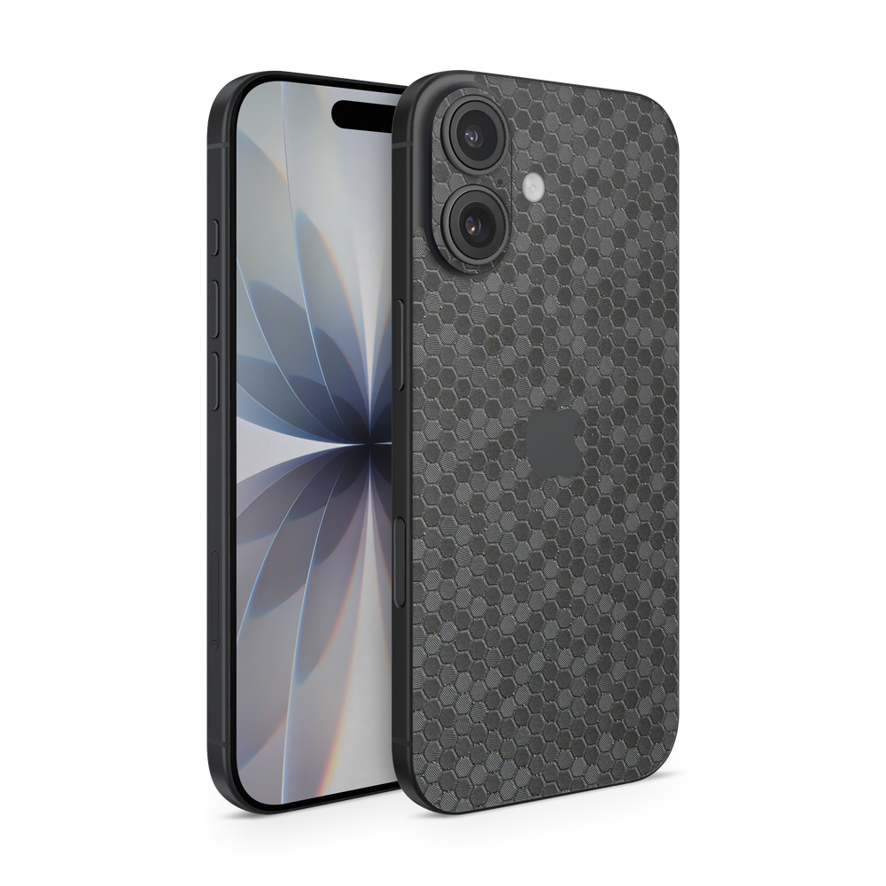 Apple Iphone 17 Base Essentials Black Honeycomb Skin Wrap Cover