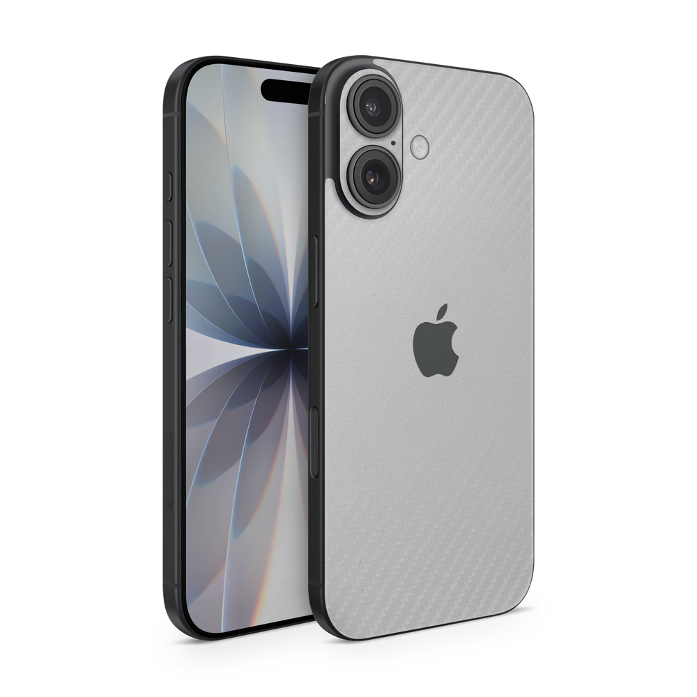 Apple Iphone 17 Base Essentials White Carbon Fiber Skin Wrap Cover