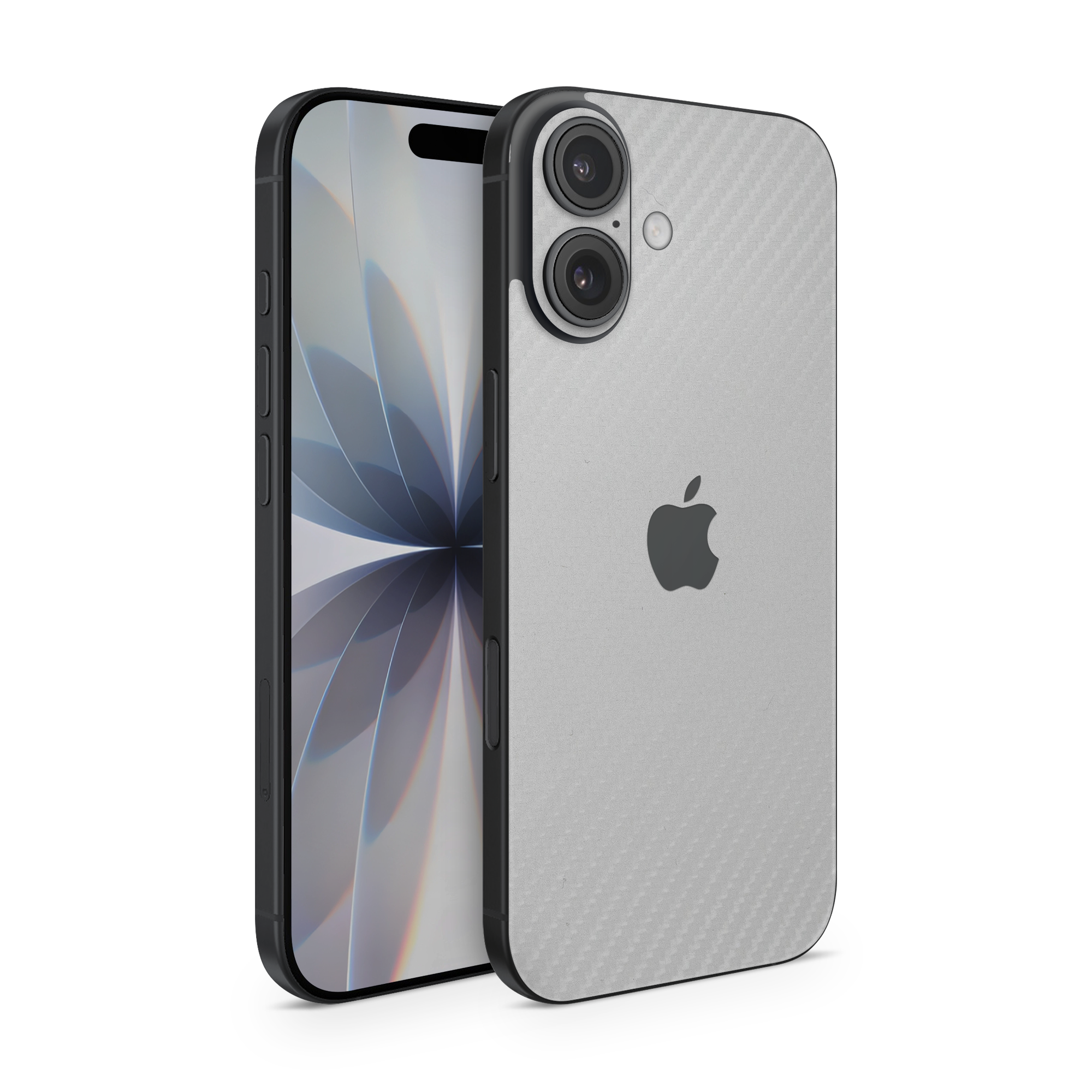 Apple Iphone 17 Base Essentials White Carbon Fiber Skin Wrap Cover