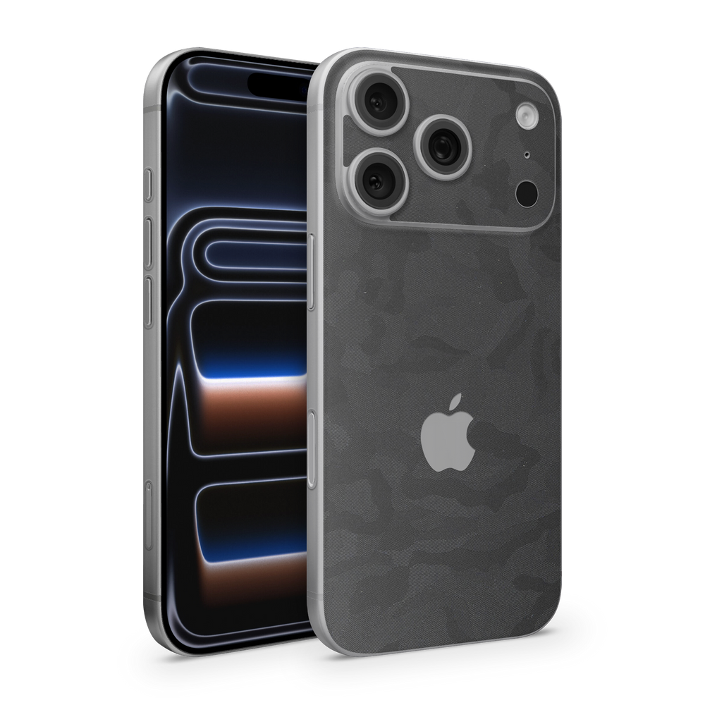 Apple Iphone 17 Professional Max Essentials Black Camo Skin Wrap Cover