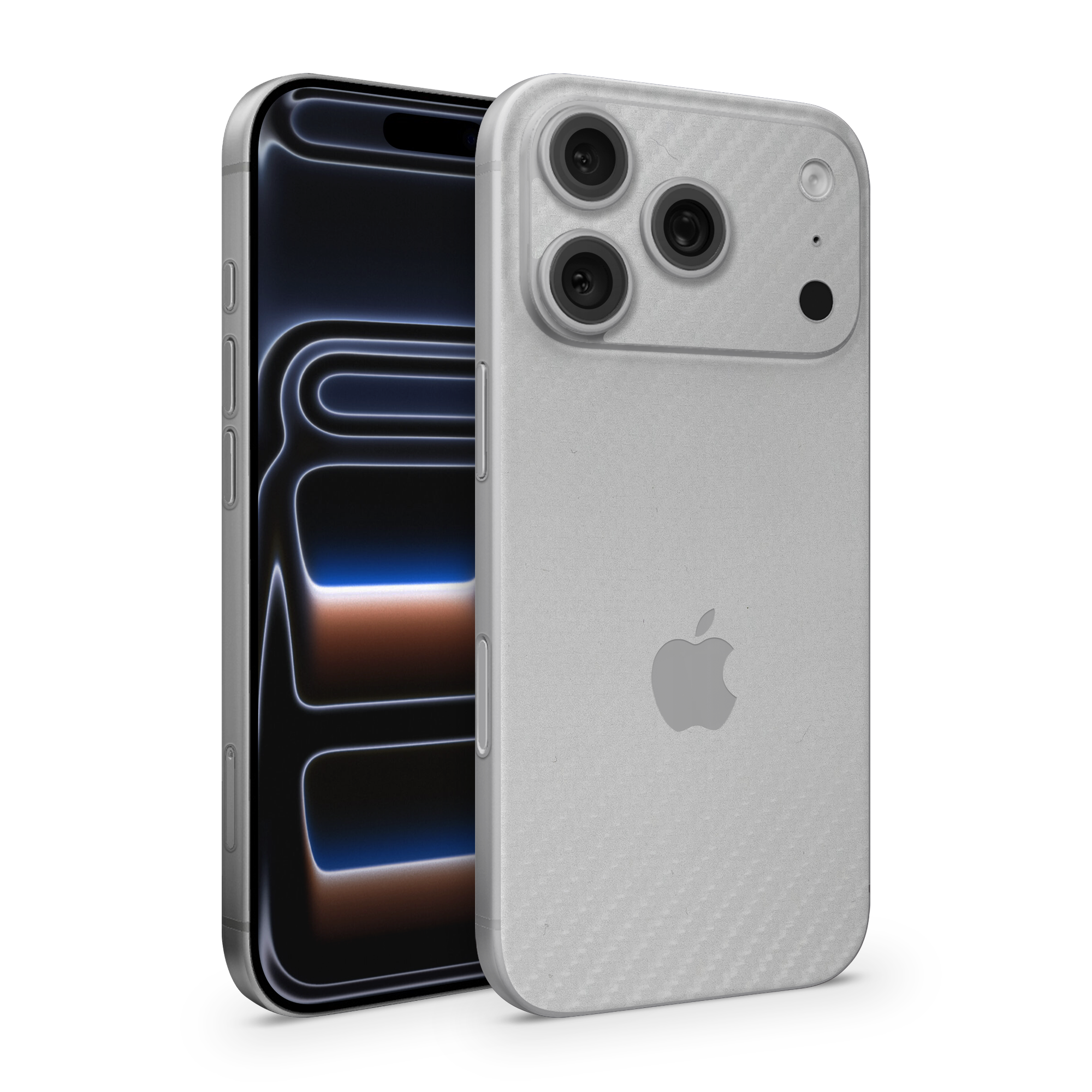 Apple Iphone 17 Professional Max Essentials White Carbon Fiber Skin Wrap Cover