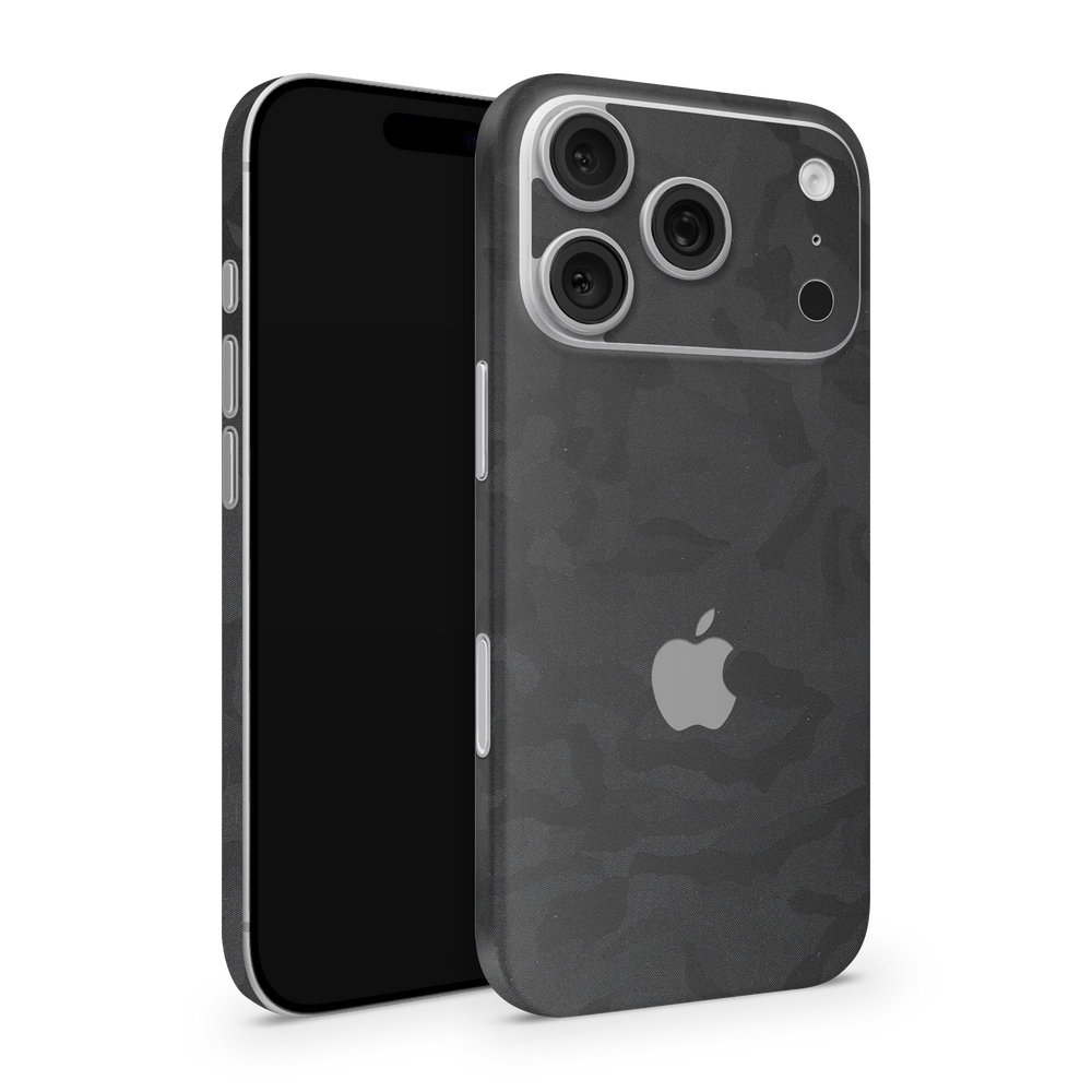 Apple Iphone 17 Professional Max Professional Black Camo Skin Wrap Cover