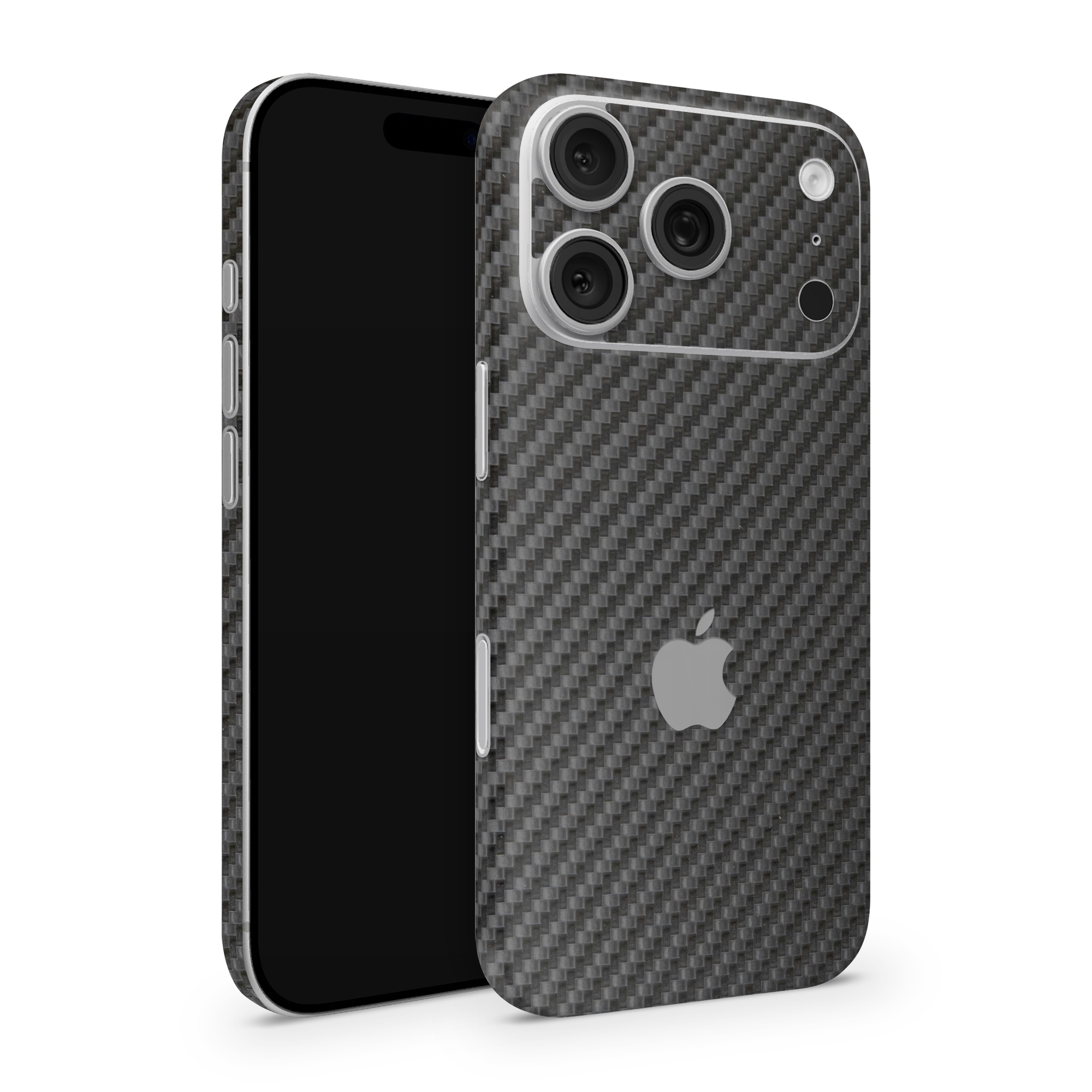 Apple Iphone 17 Professional Pro Black Carbon Fiber Skin Wrap Cover