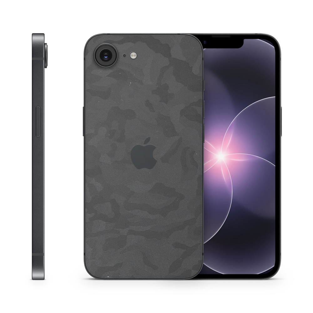 Apple Iphone 17E Essentials Black Camo Skin Wrap Cover