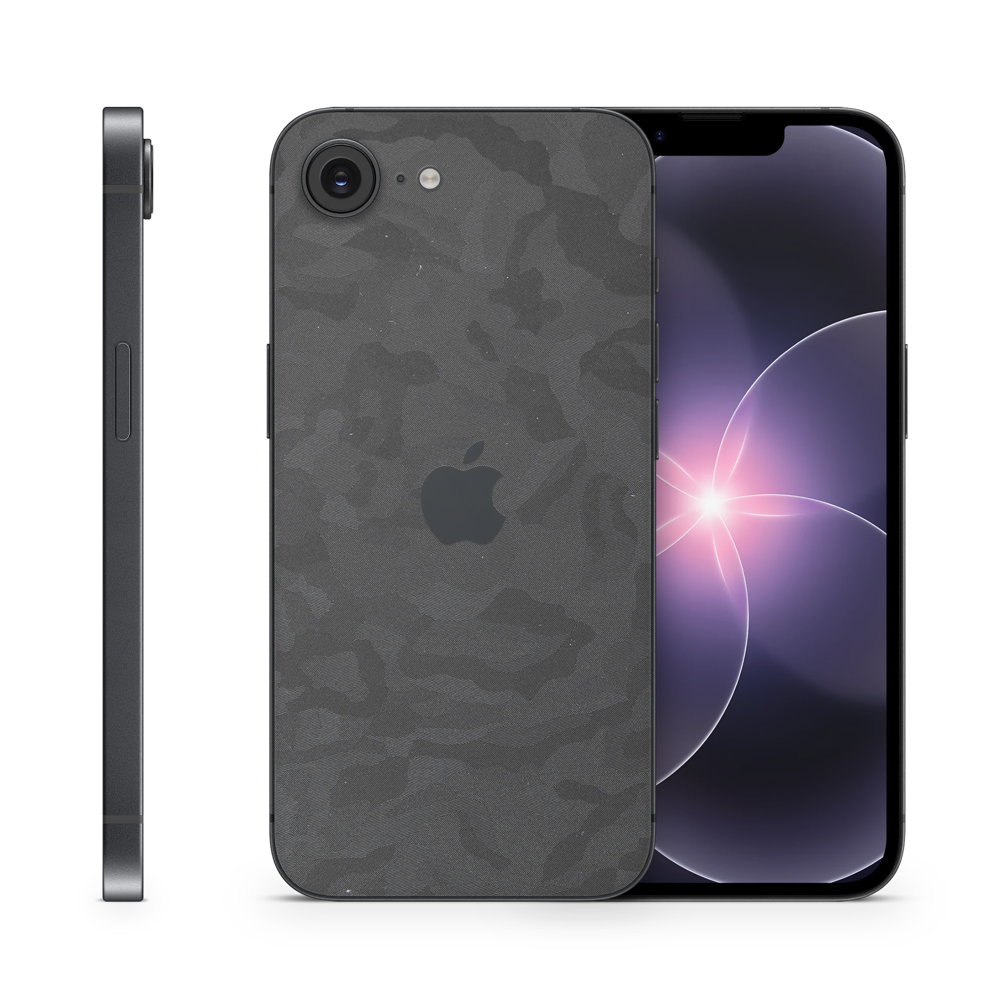 Apple Iphone 17E Essentials Black Camo Skin Wrap Cover