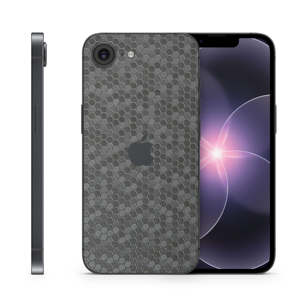 Apple Iphone 17E Essentials Black Honeycomb Skin Wrap Cover