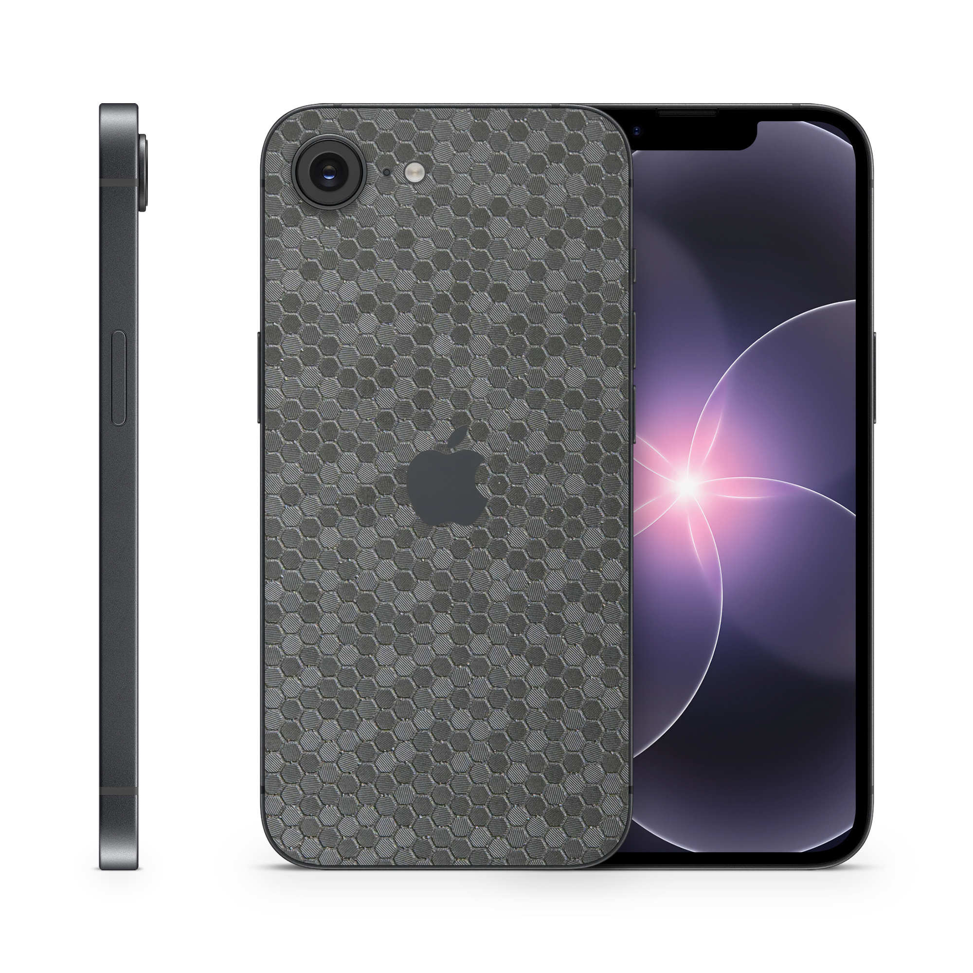Apple Iphone 17E Essentials Black Honeycomb Skin Wrap Cover