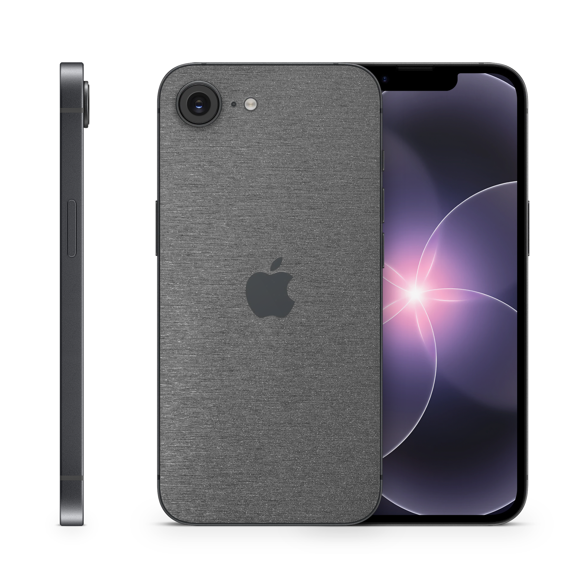 Apple Iphone 17E Essentials Brushed Black Skin Wrap Cover