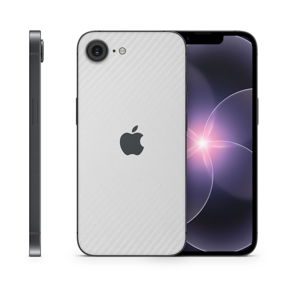 Apple Iphone 17E Essentials White Carbon Fiber Skin Wrap Cover