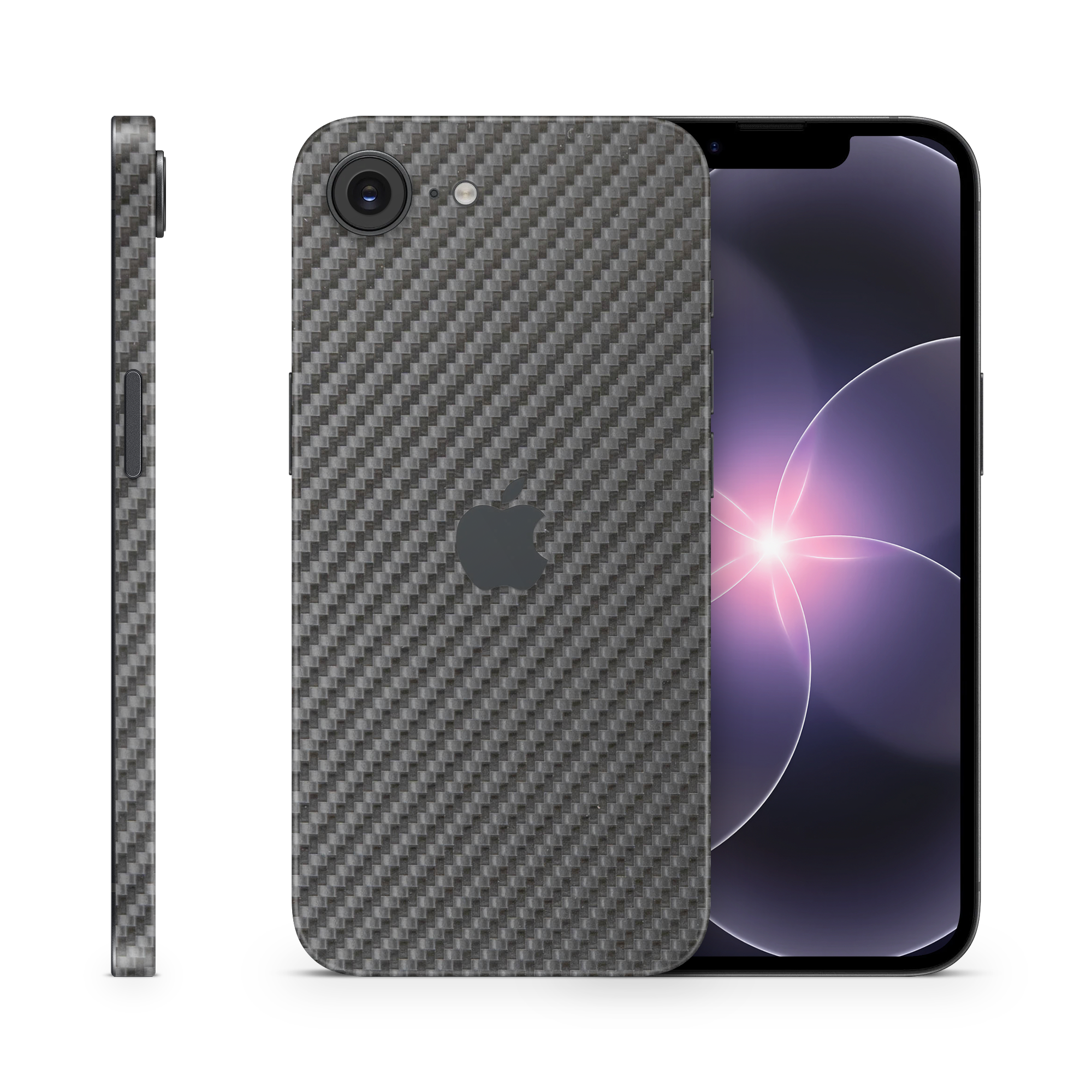 Apple Iphone 17E Professional Black Carbon Fiber Skin Wrap Cover