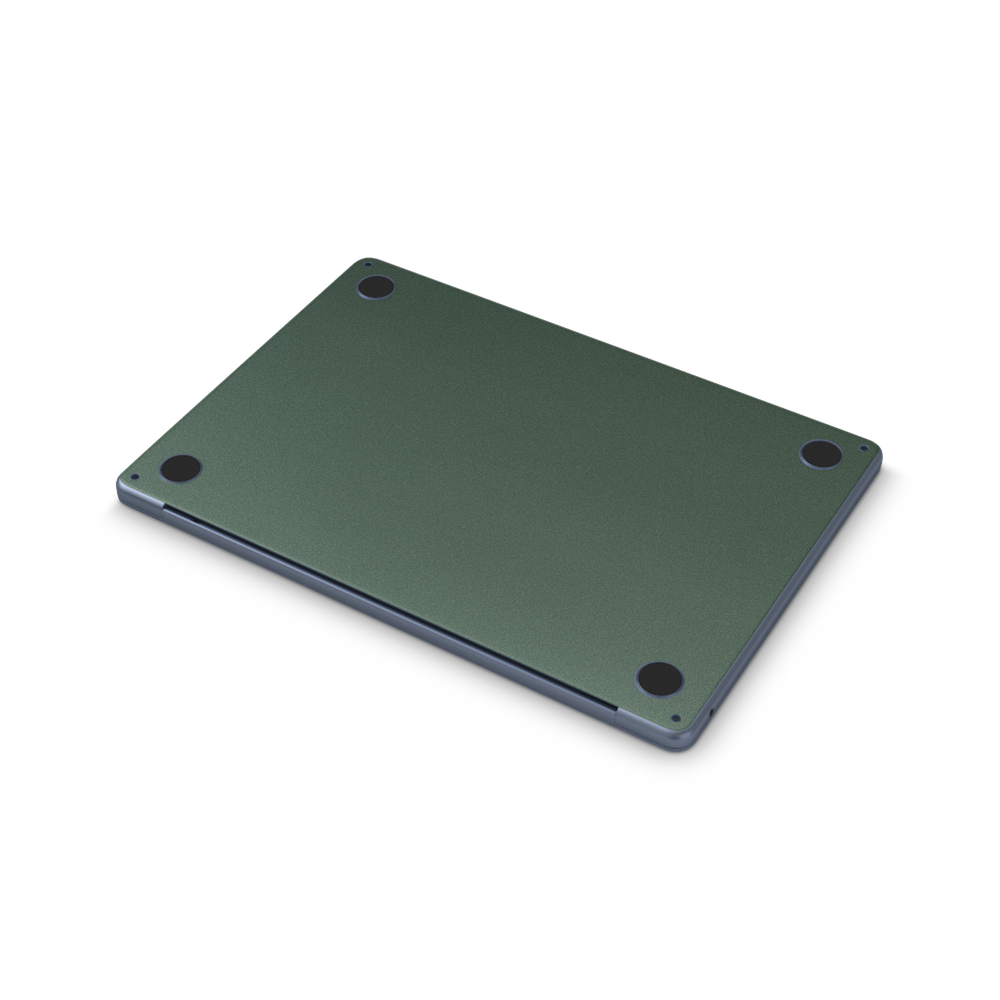 Apple MacBook Air M 13 2022-2024 Professional Bottom Matte Green Metallic Skin Wrap Cover