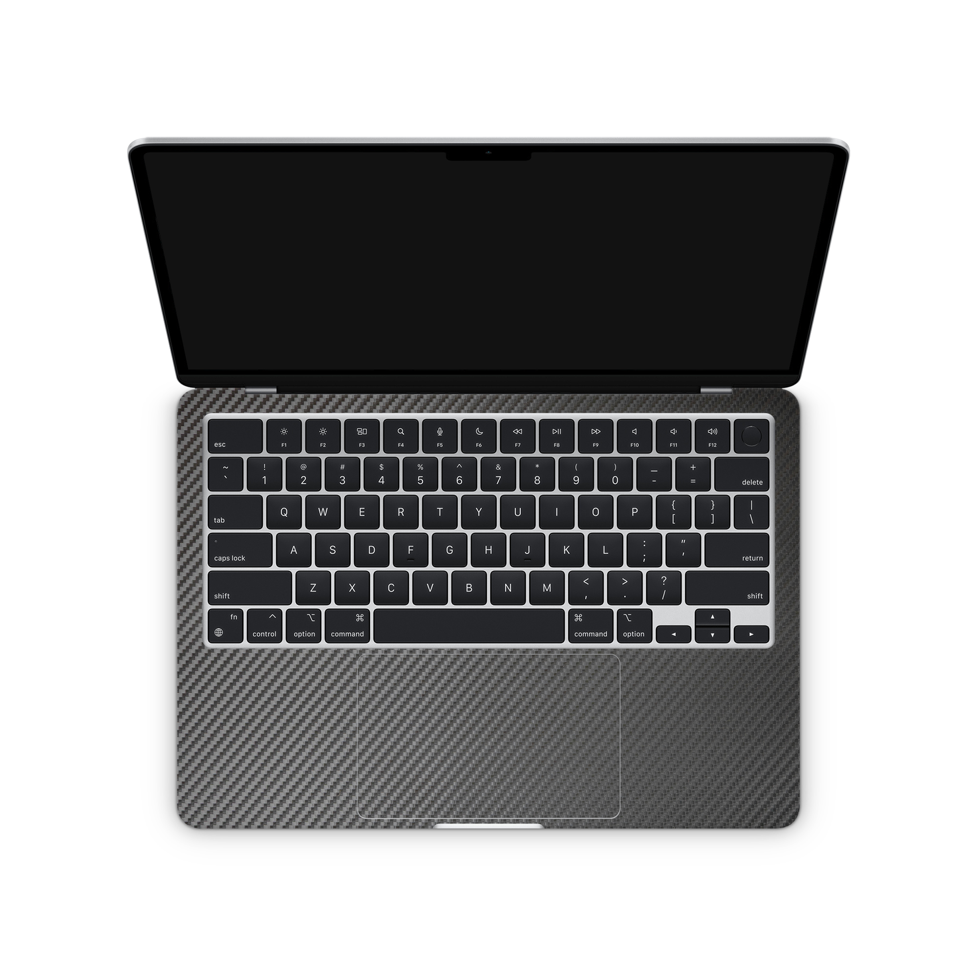 Apple Macbook Air 13 M2 Professional Interior Black Carbon Fiber Skin Wrap Cover