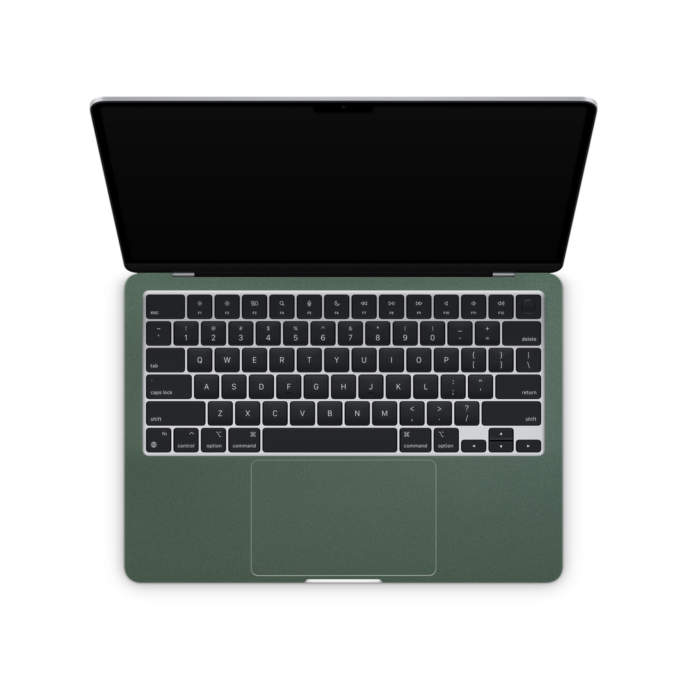 Apple MacBook Air M 13 2022-2024 Professional Interior Matte Green Metallic Skin Wrap Cover