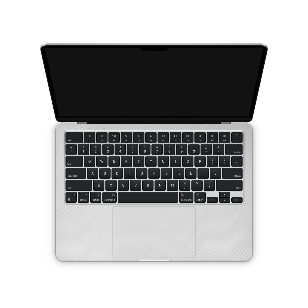 Apple Macbook Air 13 M2 Professional Interior White Carbon Fiber Skin Wrap Cover