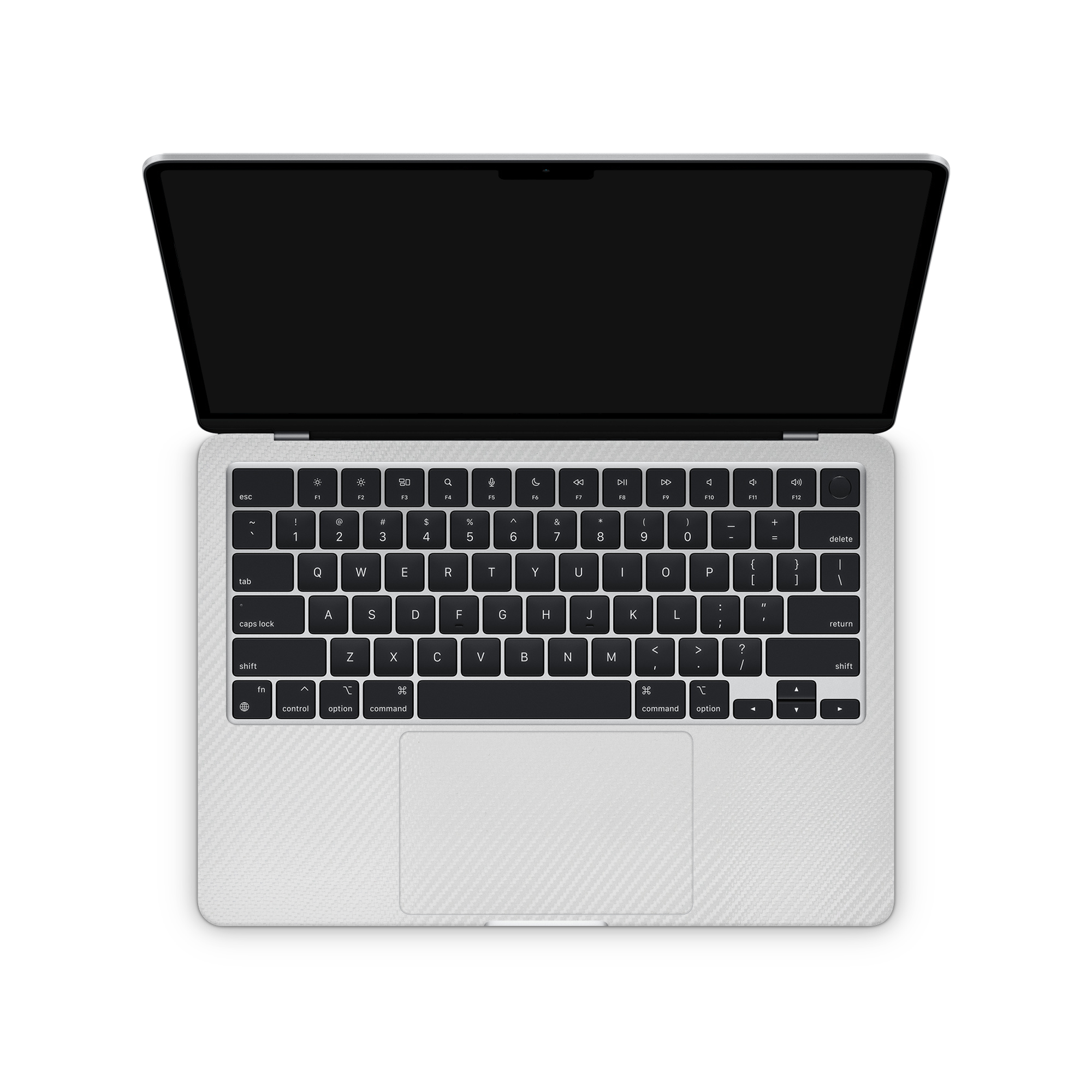 Apple Macbook Air 13 M2 Professional Interior White Carbon Fiber Skin Wrap Cover