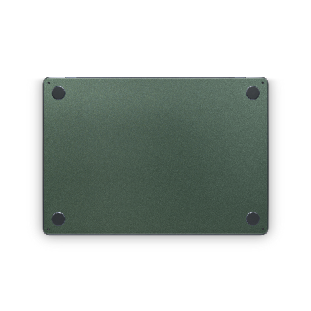 Apple MacBook Air M 15 2022-2024 Professional Bottom Matte Green Metallic Skin Wrap Cover