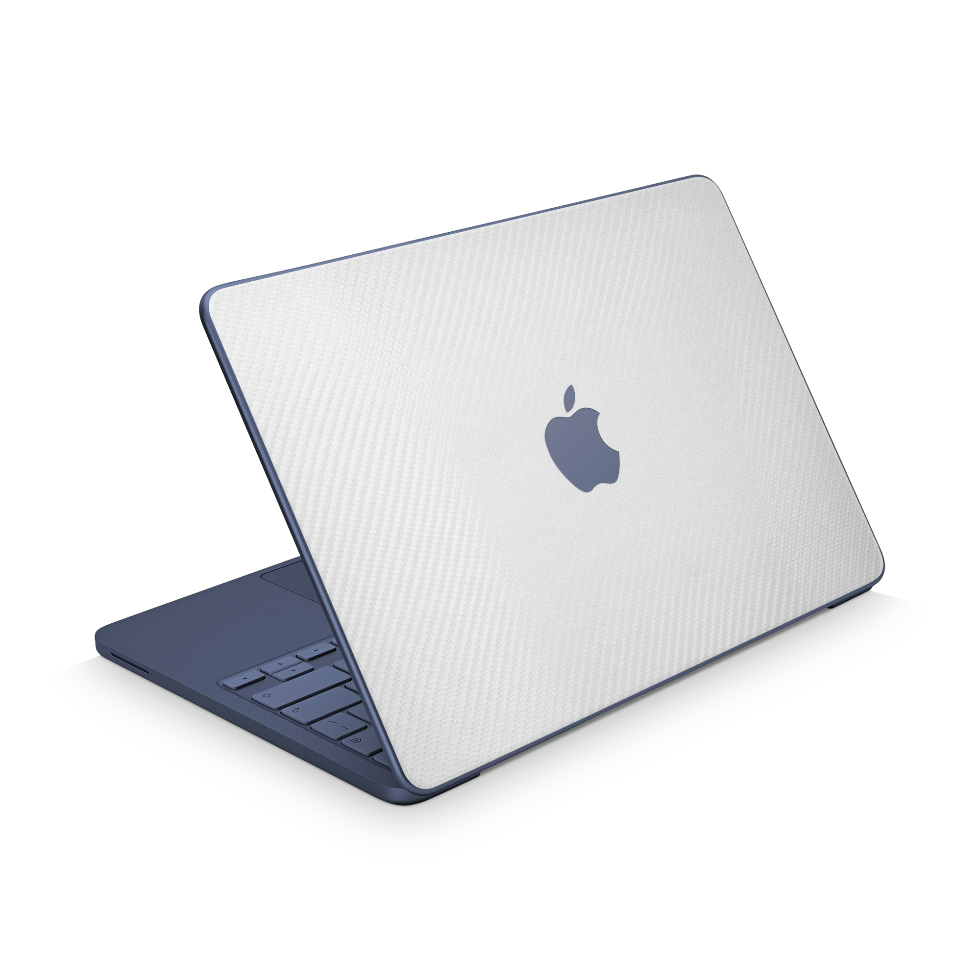 Apple Macbook Neo 13 2026 Essentials White Carbon Fiber Skin Wrap Cover