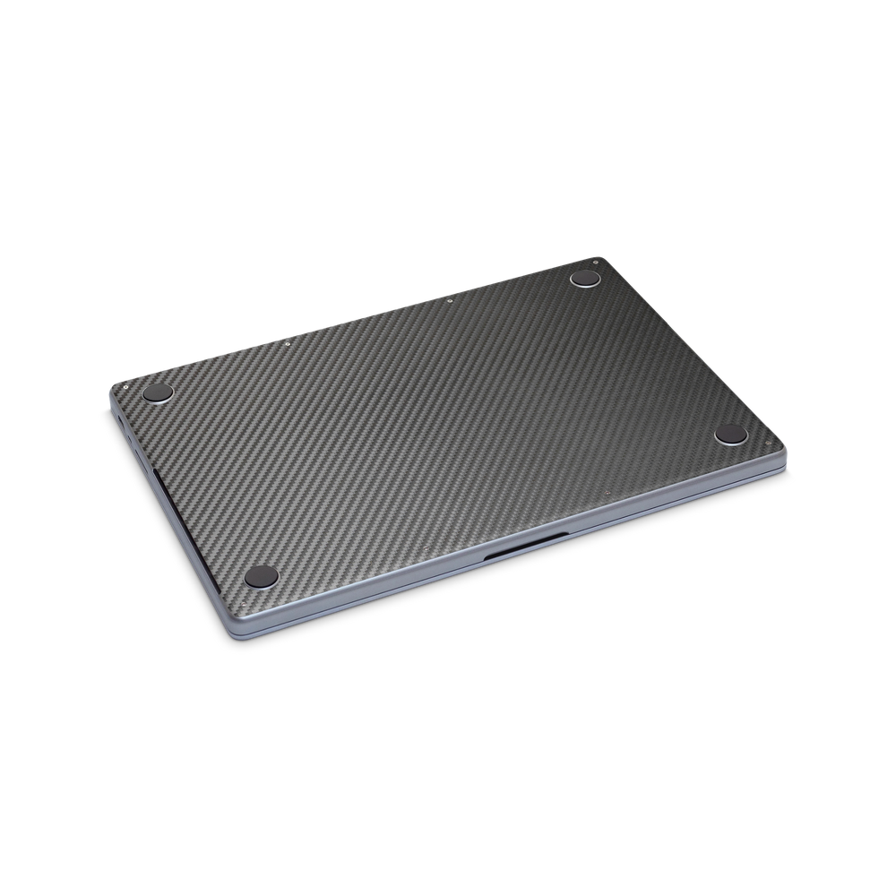 Apple Macbook Professional 14 M1 Professional Bottom Black Carbon Fiber Skin Wrap Cover