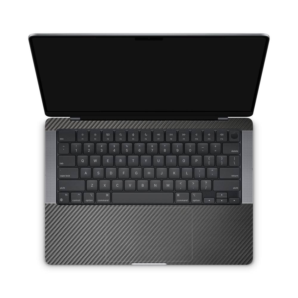 Apple Macbook Professional 14 M1 Professional Interior Black Carbon Fiber Skin Wrap Cover