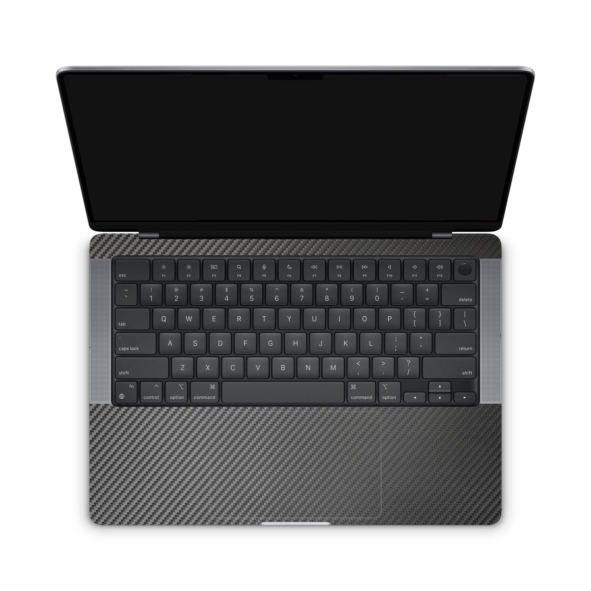 Apple Macbook Professional 14 M1 Professional Interior Black Carbon Fiber Skin Wrap Cover