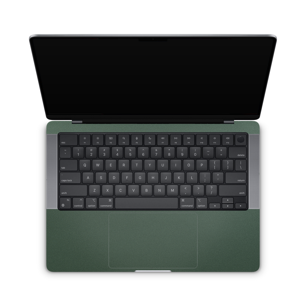 Apple Macbook Pro 14" 2021+ Professional Interior Matte Green Metallic Skin Wrap Cover