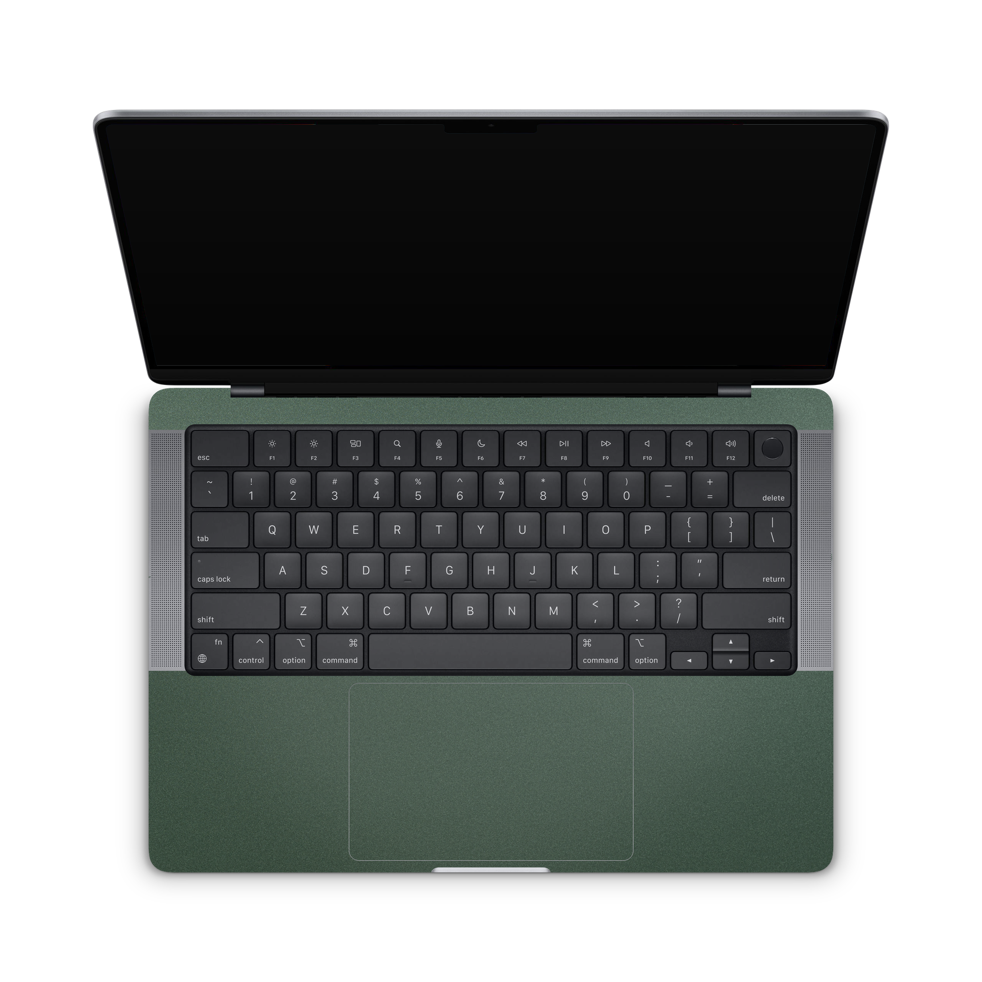 Apple Macbook Pro 14" 2021+ Professional Interior Matte Green Metallic Skin Wrap Cover