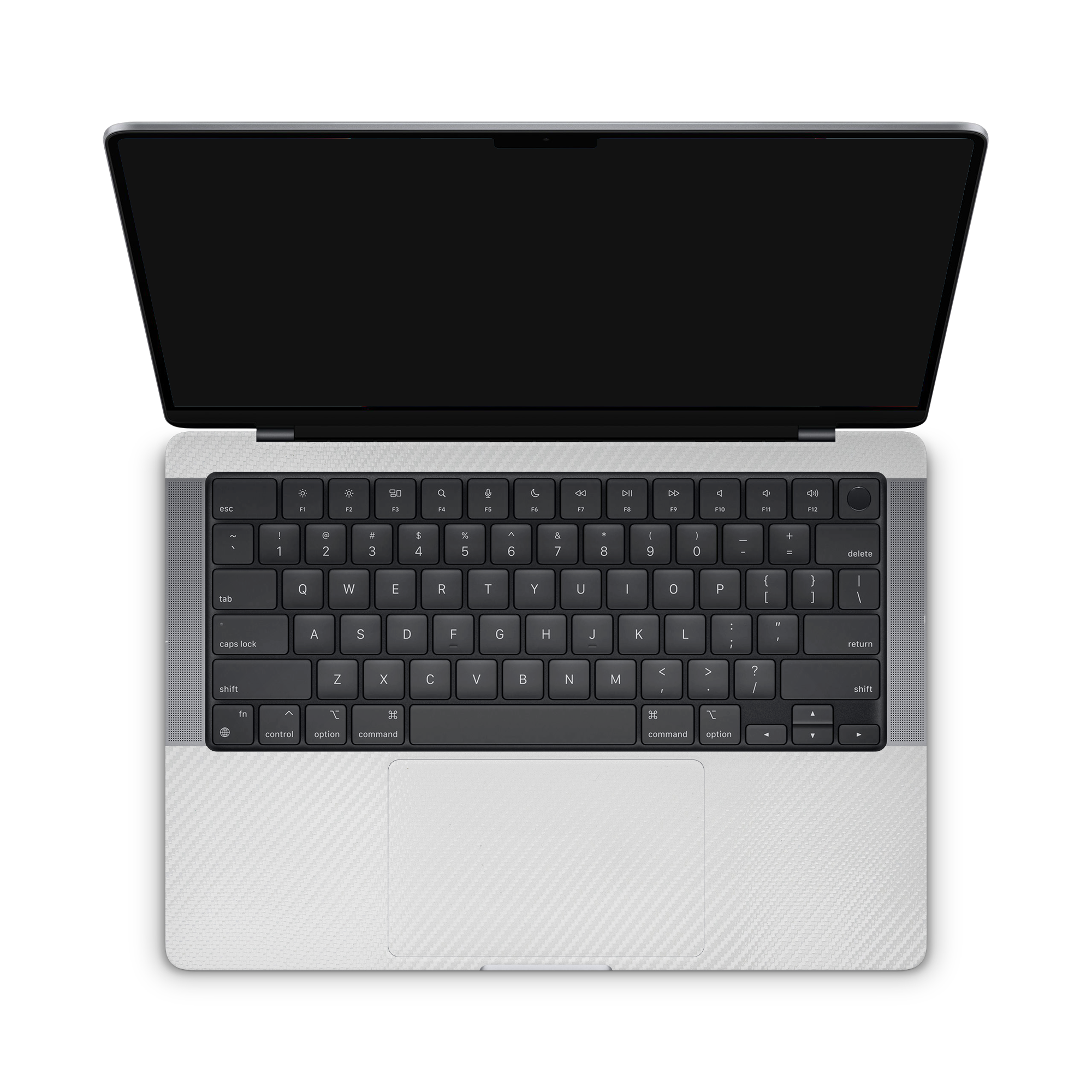 Apple Macbook Professional 14 M1 Professional Interior White Carbon Fiber Skin Wrap Cover