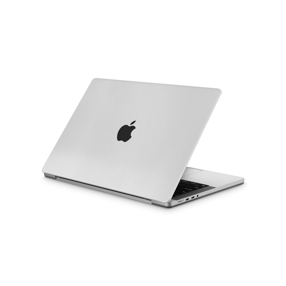 Apple Macbook Professional 14 M1 Professional White Carbon Fiber Skin Wrap Cover