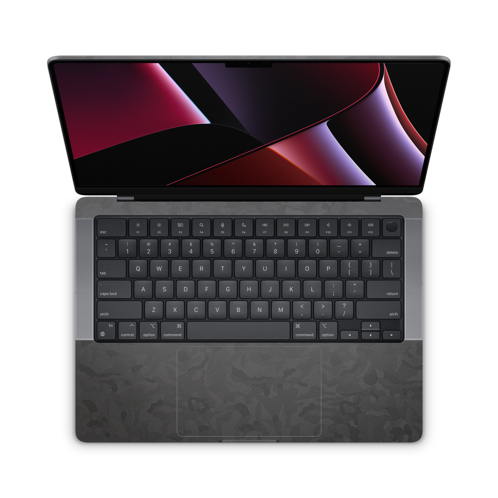 Apple Macbook Pro 14 2021+ Ultimate Black Camo Skin Wrap Cover