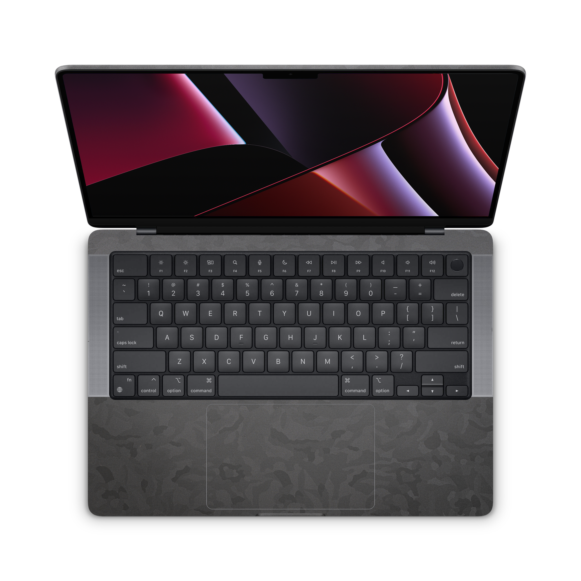 Apple Macbook Pro 14 2021+ Ultimate Black Camo Skin Wrap Cover