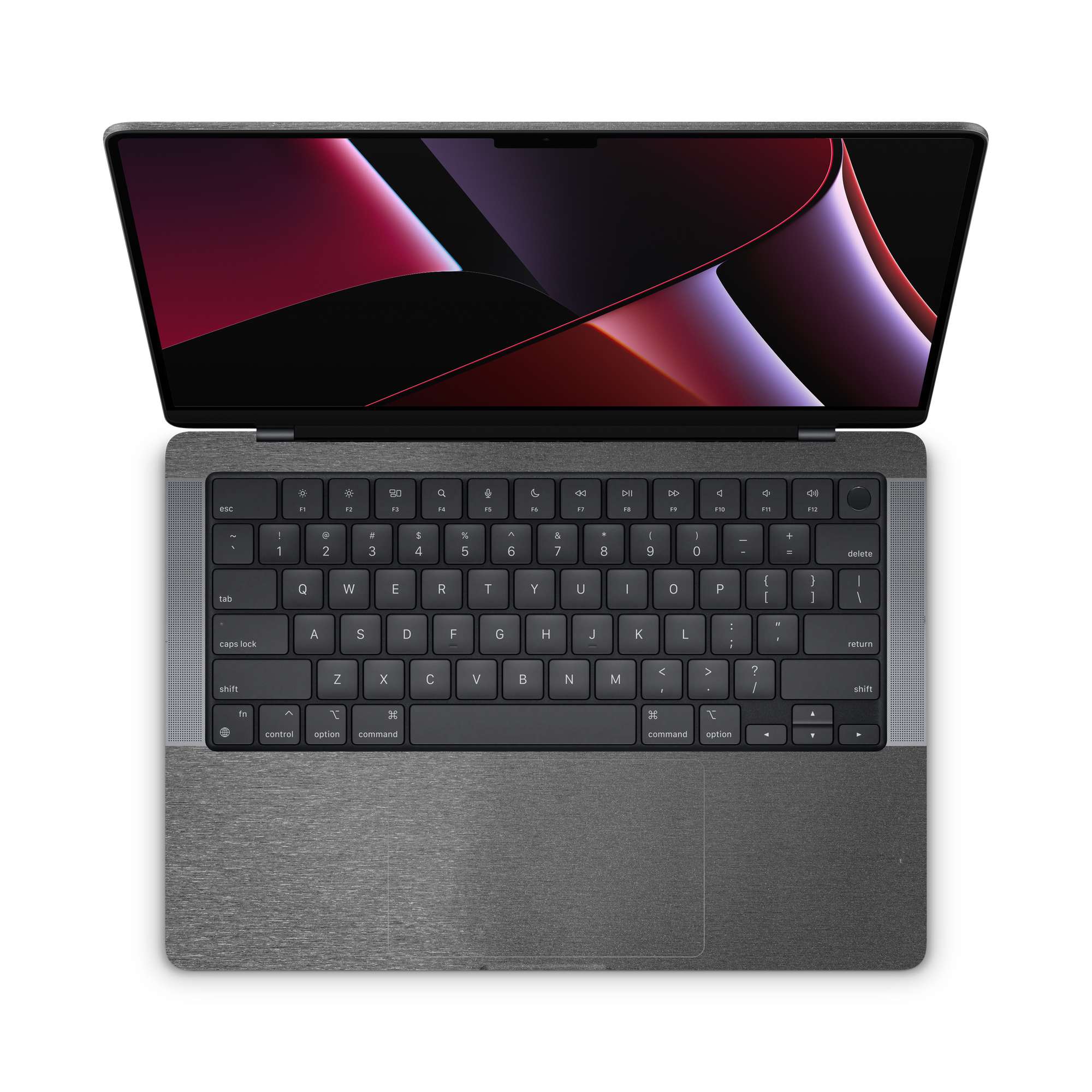 Apple Macbook Pro 14 2021+ Ultimate brushed black Skin Wrap Cover